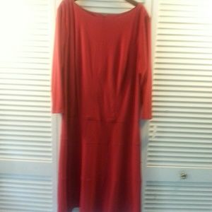 Red long sleeve dress